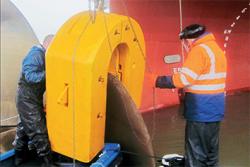 Hydrex magazine cold straightening above water